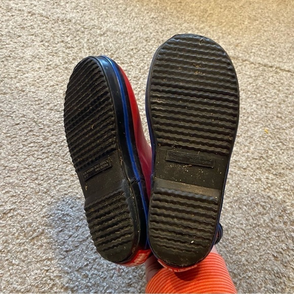 Spider-Man Pull On Rain Boots Marvel Sz 11-12 Red Blue Kids - Picture 5 of 5